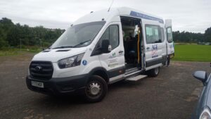 the new Age Concern minibus in a car park
